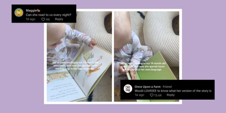 Baby reading